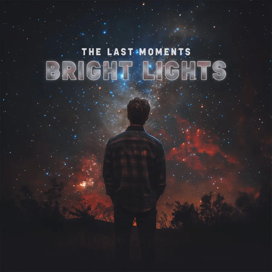 Silueta člověka pod hvězdnou oblohou – cover Bright Lights