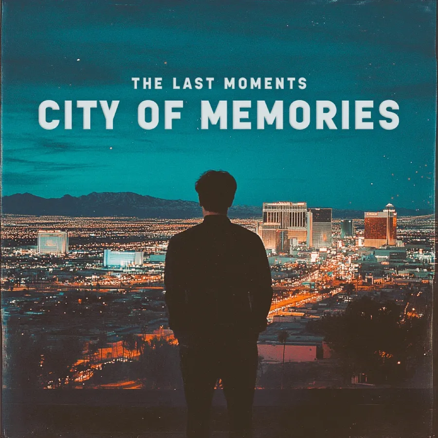 Silueta muže s výhledem na noční město – cover City of Memories