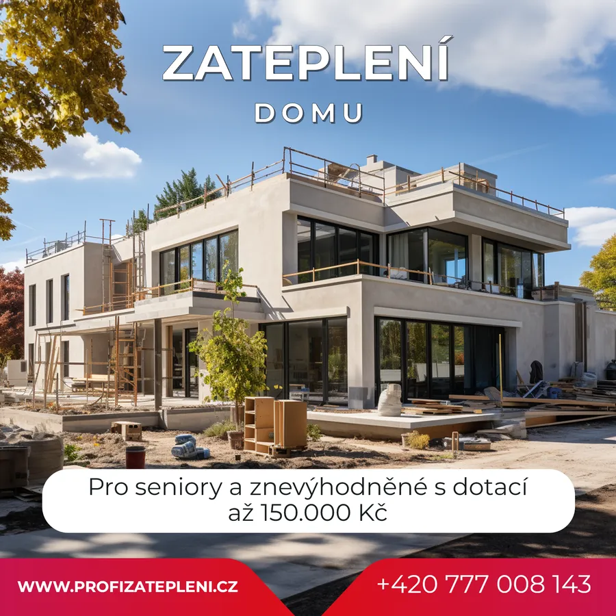 Reklamní banner na zateplení domu Profizateplení s dotací až 150 000 Kč